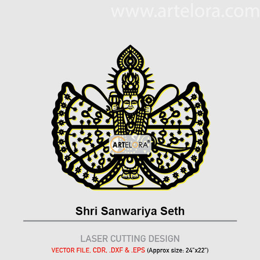 2D Modern Art Shri Sanwariya Seth