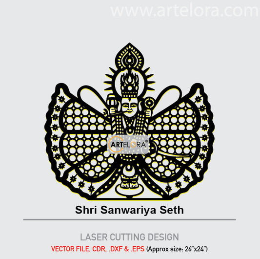 2D Modern Art Shri Sanwariya Seth