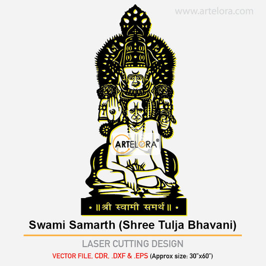 2D Modern Art Swami Samarth (Shree Tulja Bhavani)