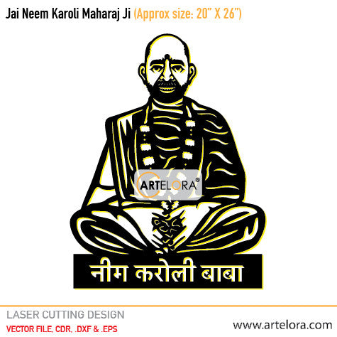 2D Modern Art Jai Neem Karoli Maharaj Ji