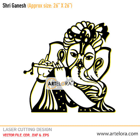 2D Modern Art Shri Shri Ganesh