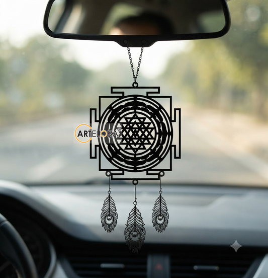 2D Modern Art Car Hanging Mantra Laser cutting