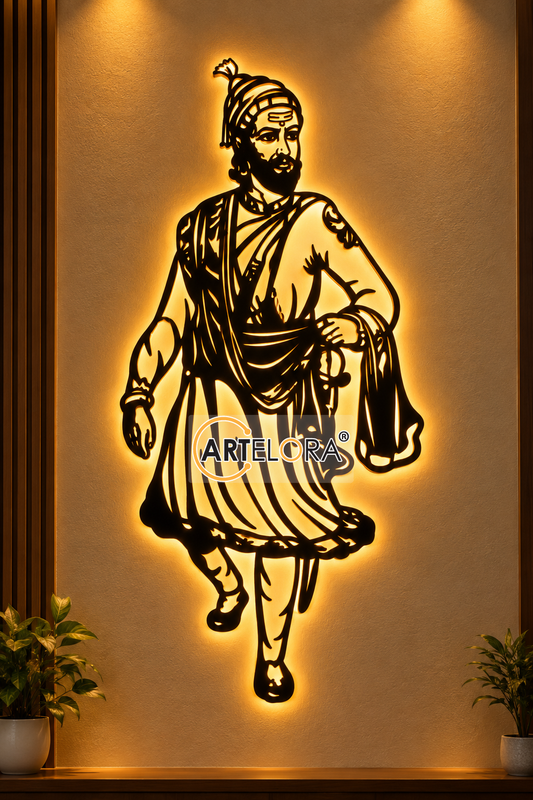 2D Modern Art Shivaji Maharaj Laser Cutting