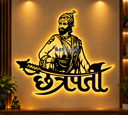 2D Modern Art Shivaji Maharaj Laser Cutting