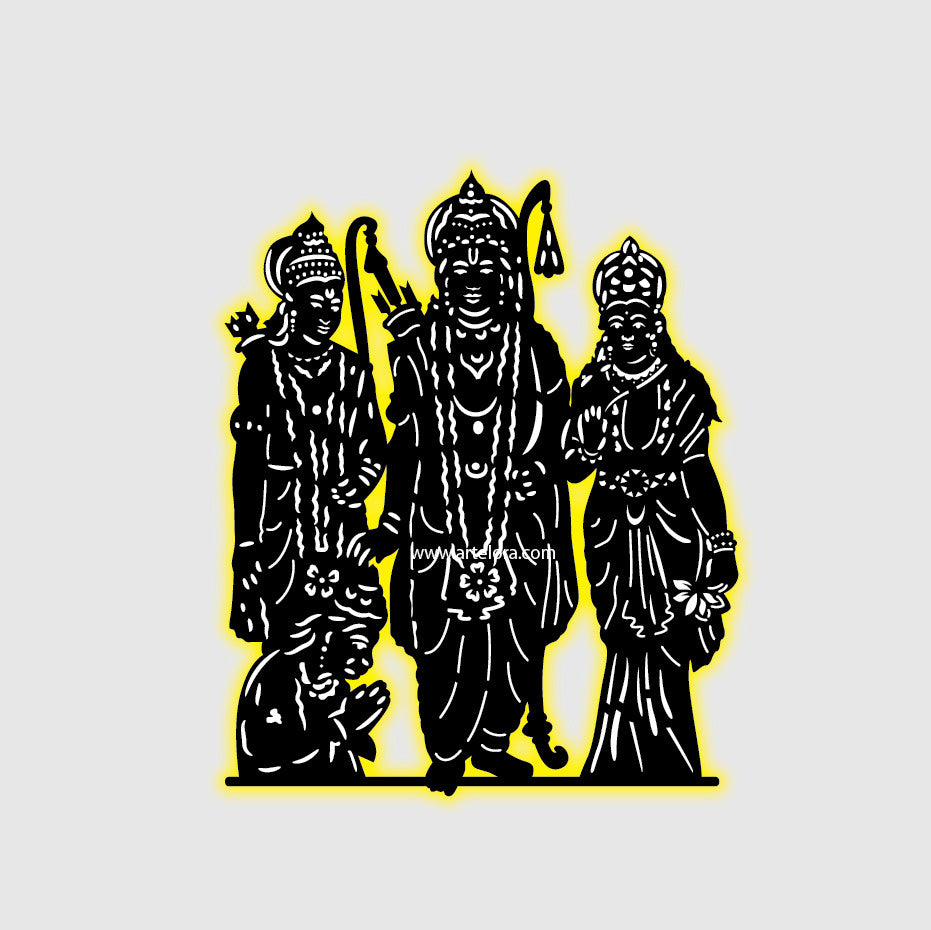 2D Modern Art Jay Shri Ram (Ayodhya)