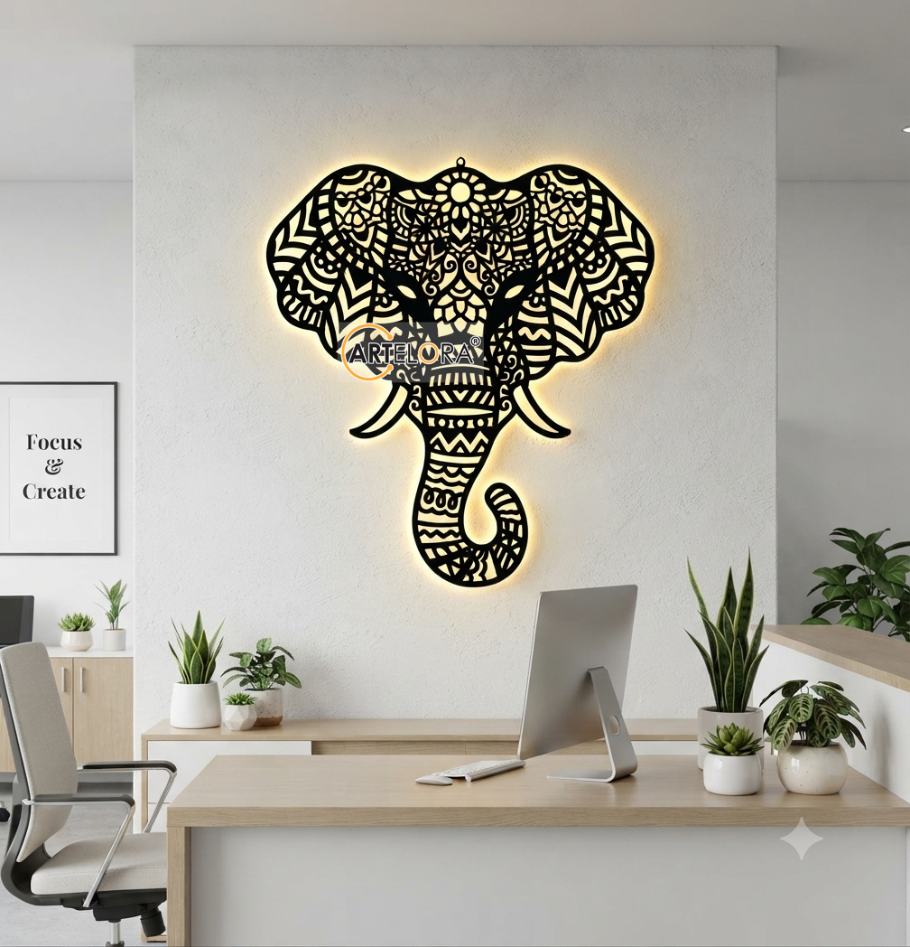 2D Modern Art Elephant