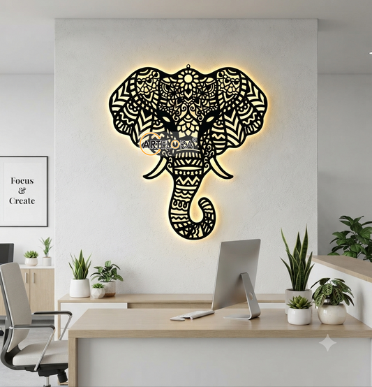 2D Modern Art Elephant