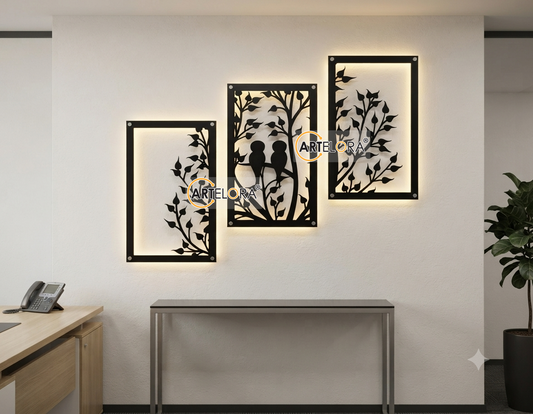 2D Modern Art Love Birds (Love Tree 3 pic)