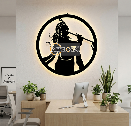 2D Modern Art Krishna wall art laser cutting