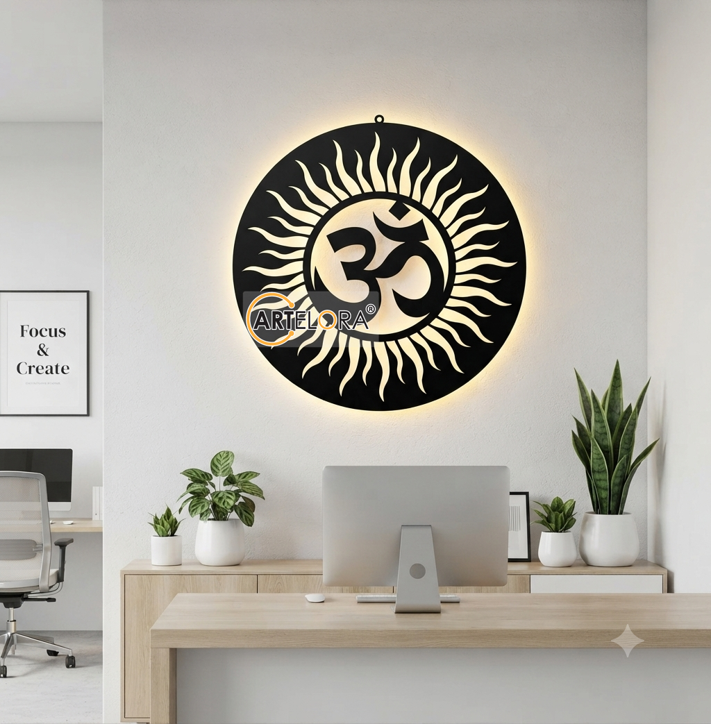 2D Modern Art OM wall art laser cutting