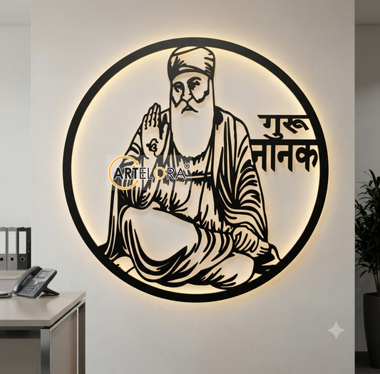 2D Modern Art Guru Nanak wall art laser cutting