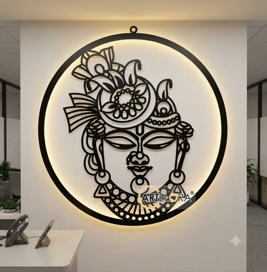 2D Modern Art Shri Nathji wall art laser cutting