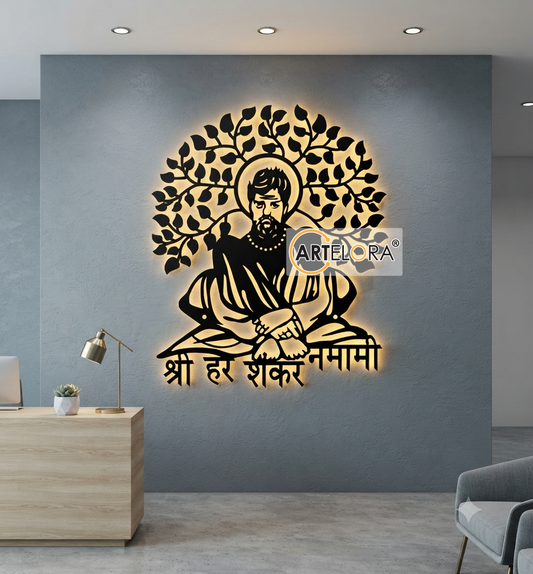 2D Modern Art Shiva Har Shankar Namami (Swami Samarth) Laser cutting