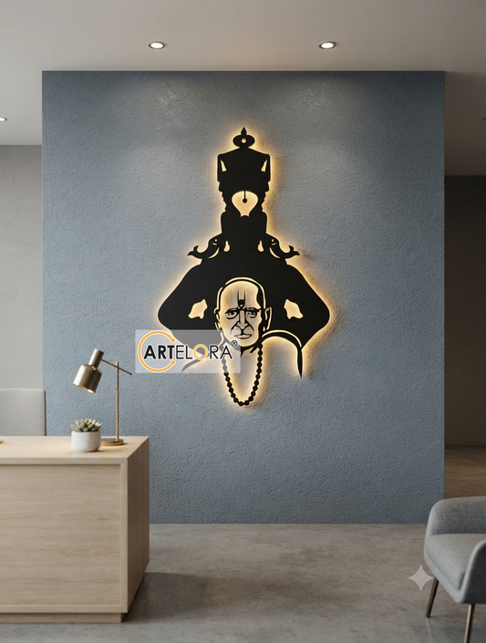 2D Modern Art Swami Samarth Laser cutting