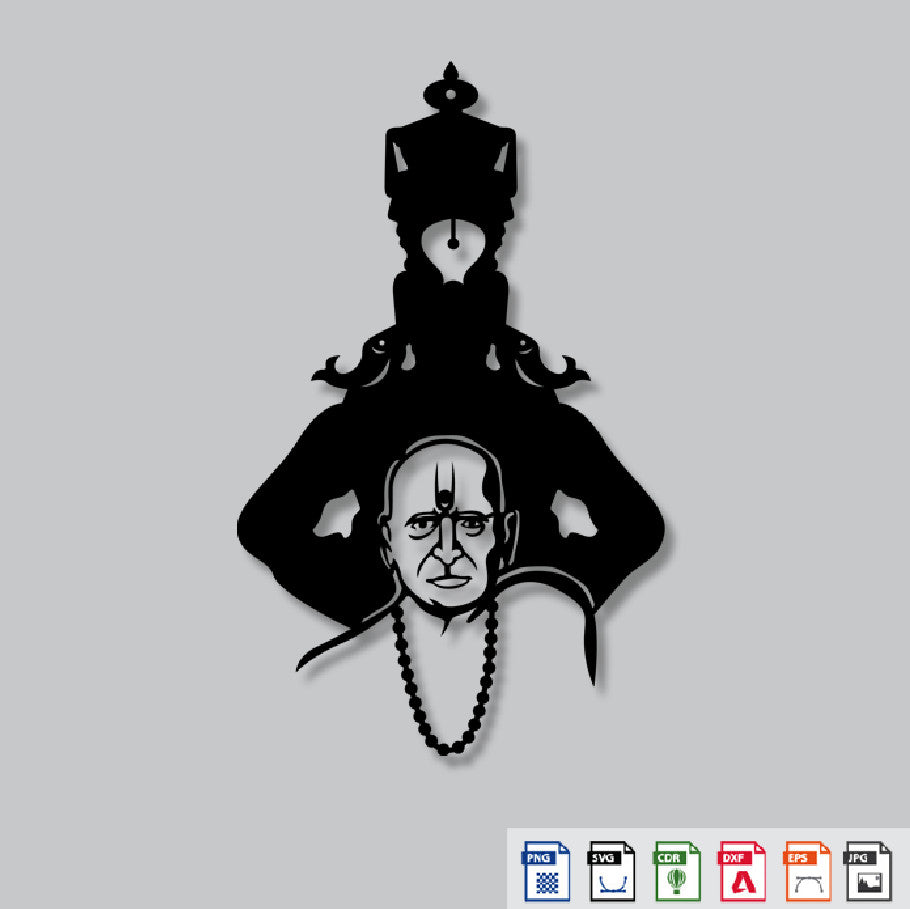 2D Modern Art Swami Samarth Laser cutting