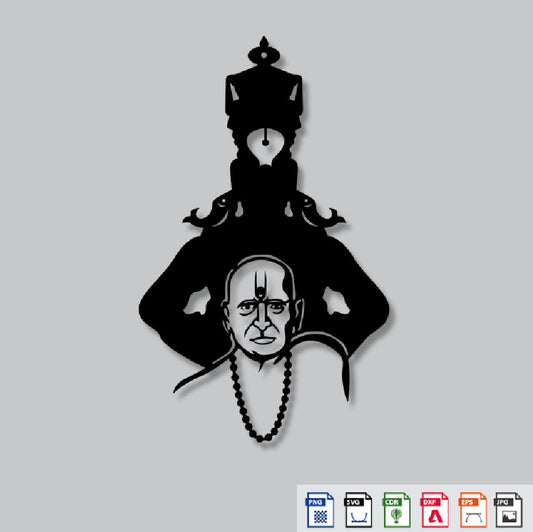 2D Modern Art Swami Samarth Laser cutting