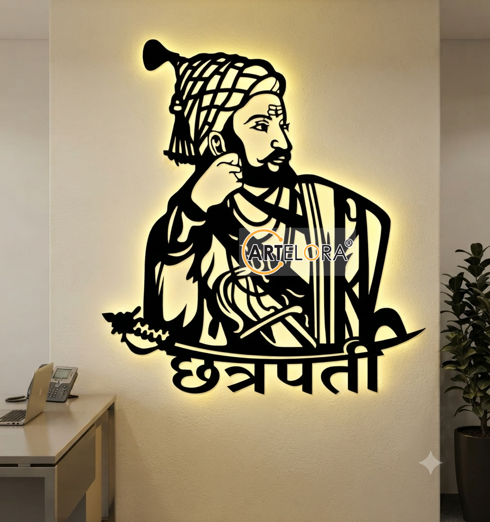 2D Modern Art Shivaji Maharaj Laser cutting