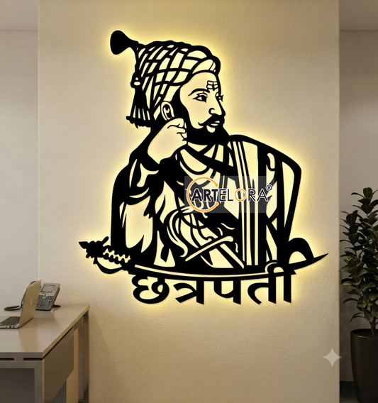 2D Modern Art Shivaji Maharaj Laser cutting