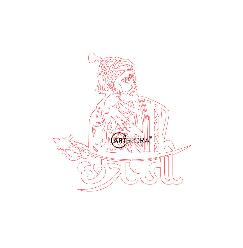 2D Modern Art Shivaji Maharaj Laser cutting