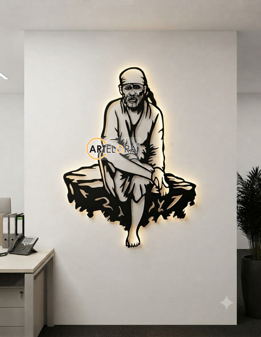 2D Modern Art Shri Saibaba (Shirdi) Laser cutting
