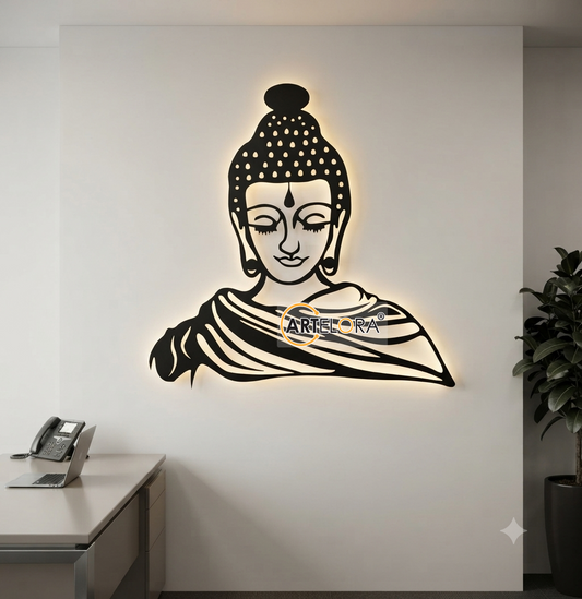 2D Modern Art Gautam Buddha Laser cutting