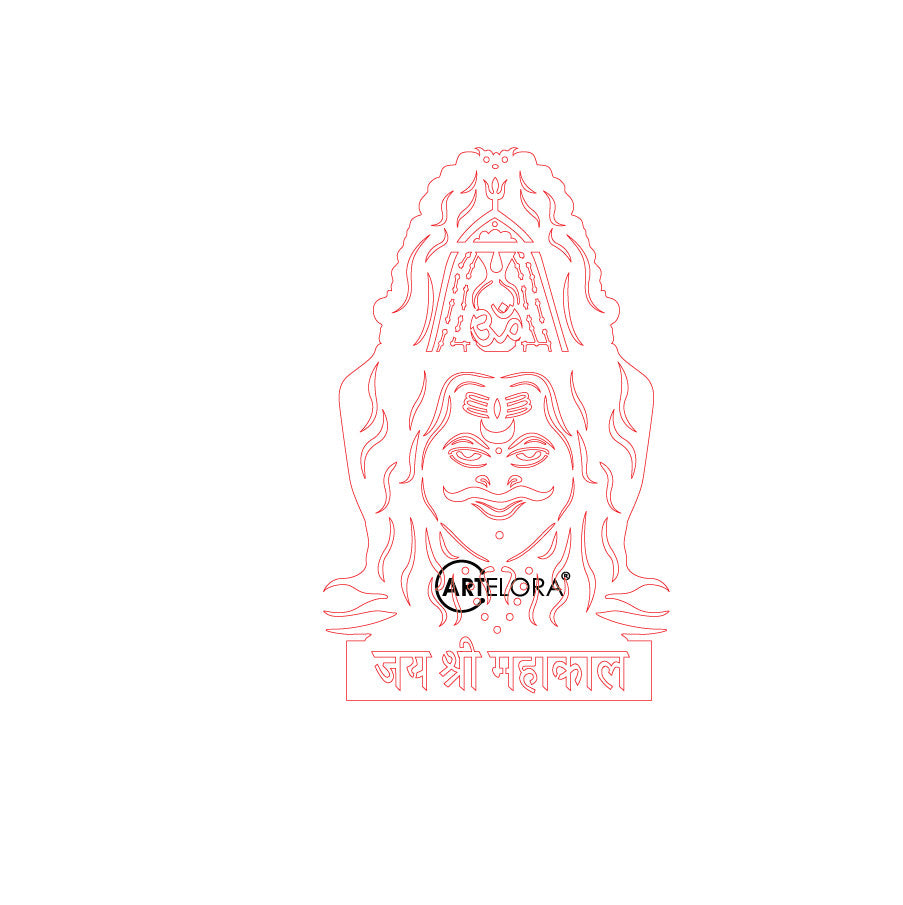 2D Modern Art Maha Kaleshwar Ujjain Laser cutting