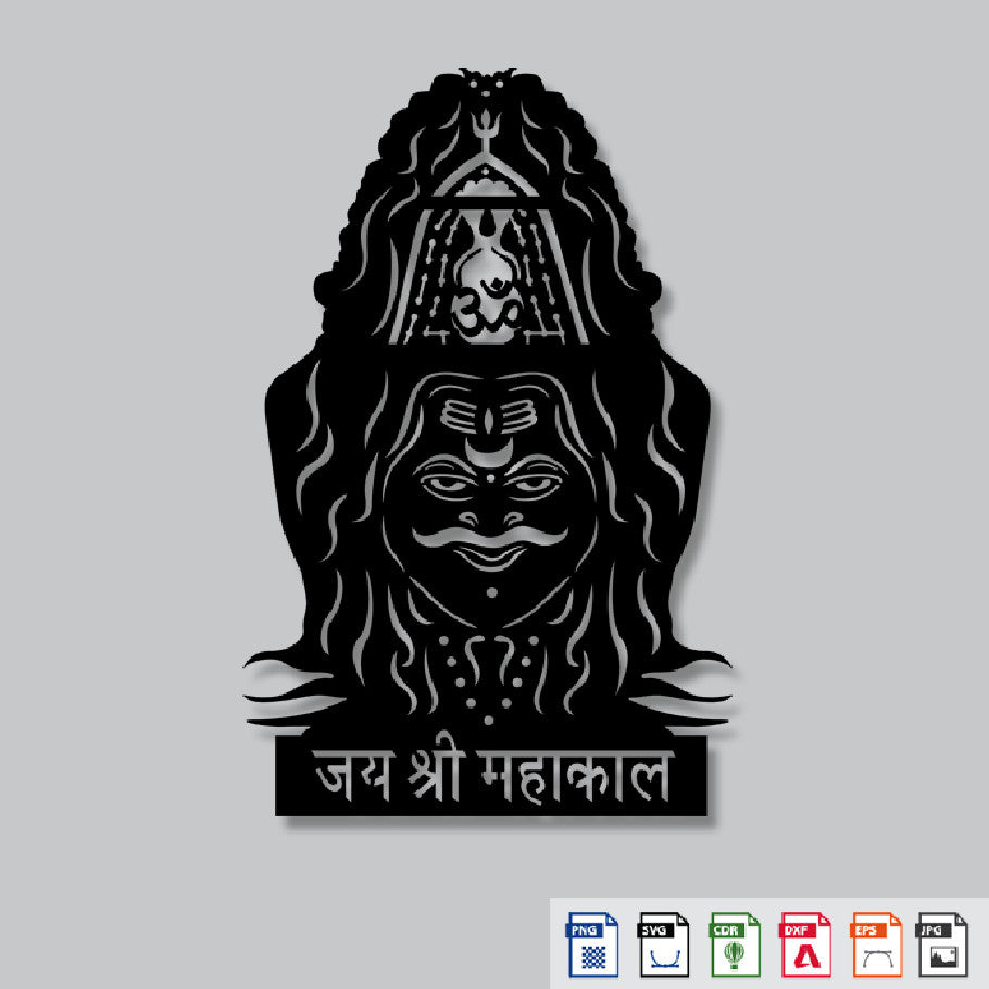 2D Modern Art Maha Kaleshwar Ujjain Laser cutting