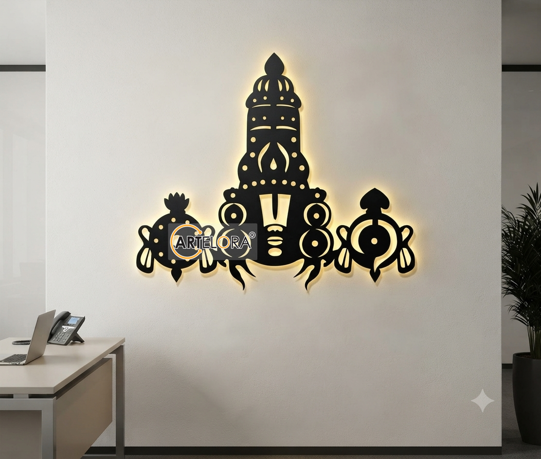 2D Modern Art Tirupati Bala ji Laser cutting