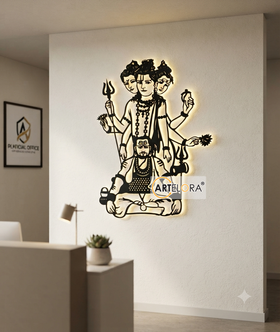 2D Modern Art Aadesh BaBa  & Dattatreya Swamy Laser cutting