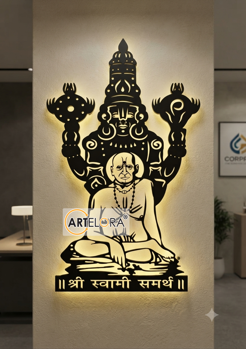 2D Modern Art Tirupati Bala ji & Swami Samarth