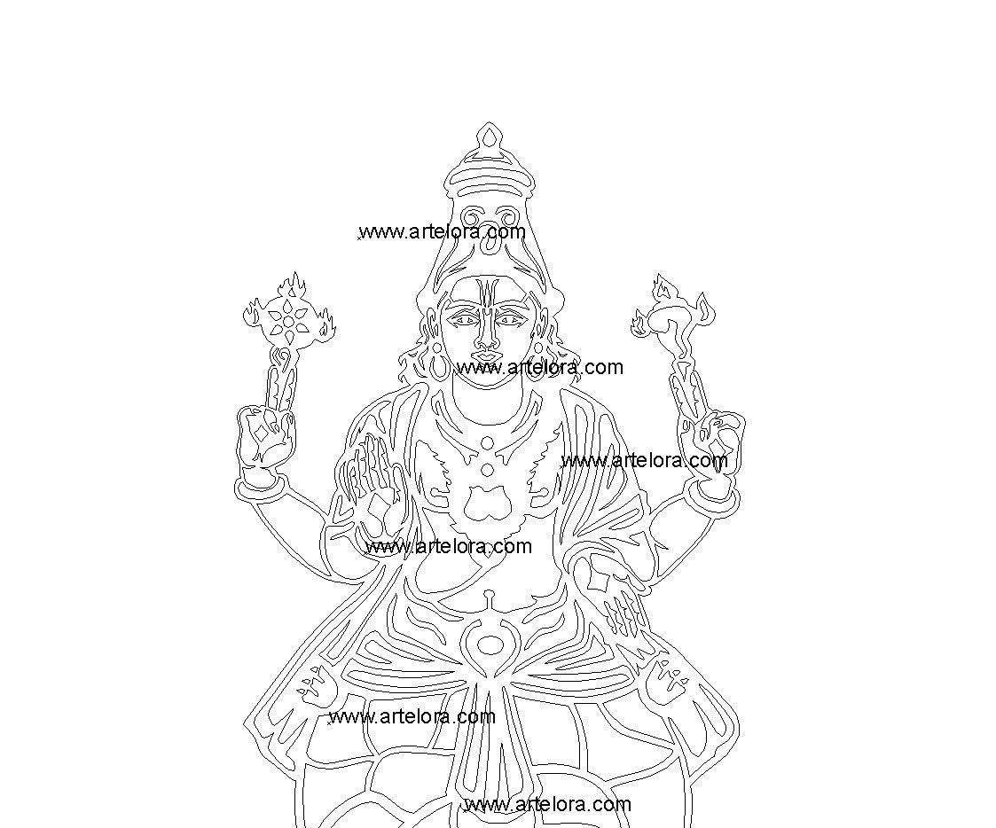 2D Modern Art Kurma Avatar (Vishnu Dashavatara)