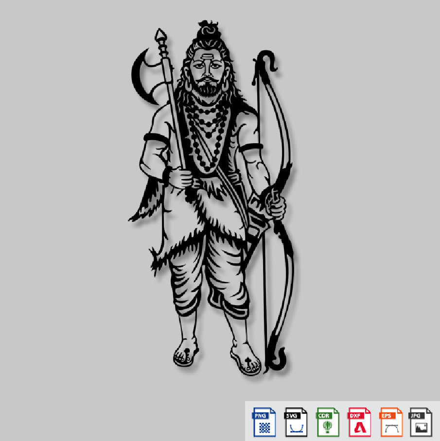 2D Modern Art Parashuram Avatar (Vishnu Dashavatara)