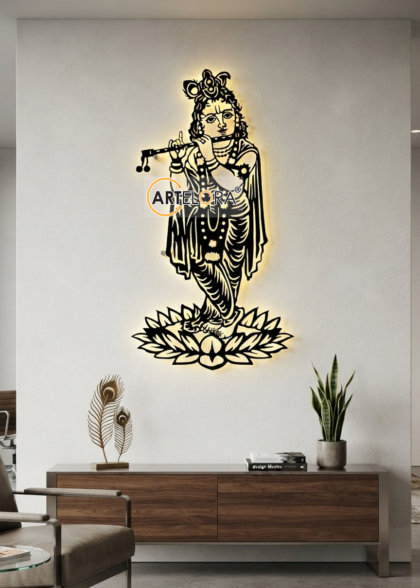 2D Modern Art Shri Krishna Avatar (Vishnu Dashavatara)