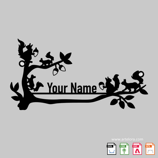 Name Plate laser cutting Tree