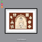 Premium Art Ashtamangala with Mahavir (15x20)