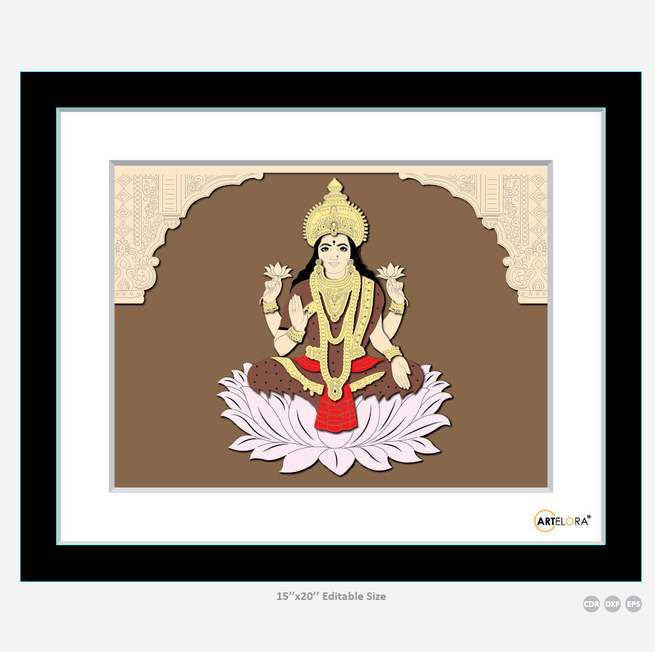 Premium Art Shri Lakshmi Mata (15x20)