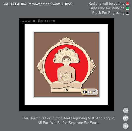 Premium Art Parshvanatha Swami (20x20)