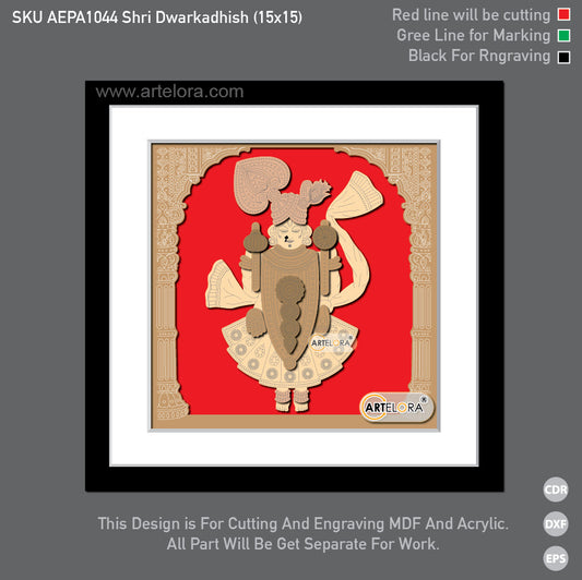 Premium Art Shri Dwarkadhish (15x15)