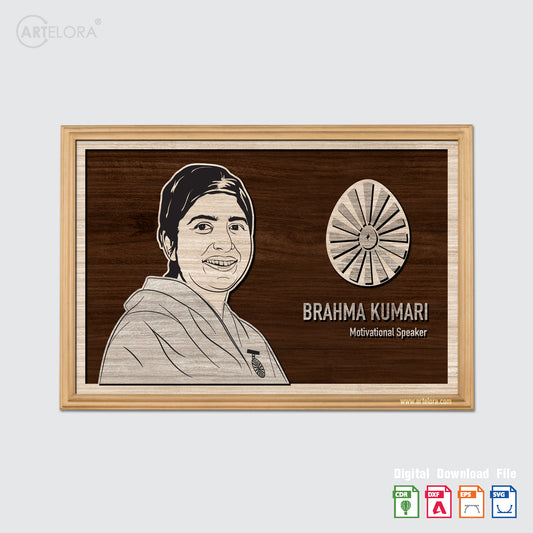 Premium Art B K Shivani, Brahma Kumari  (motivational speaker) Om Shanti