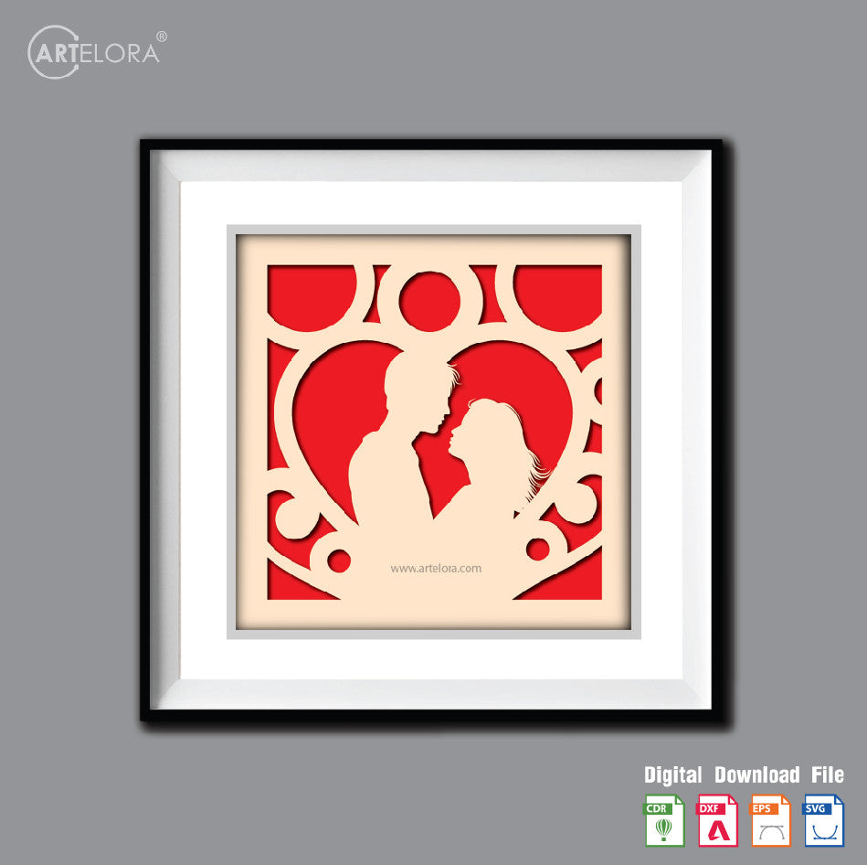 Premium Art Love couple  (15x15)