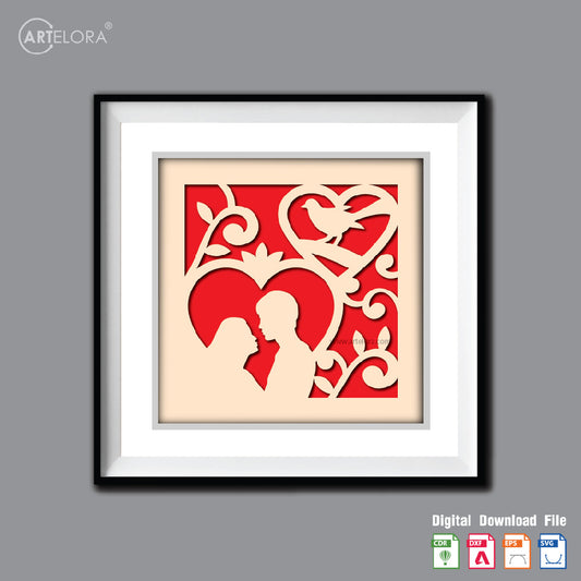 Premium Art Love couple  (15x15)