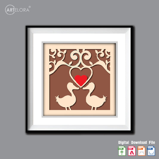 Premium Art Love Bird  (15x15)