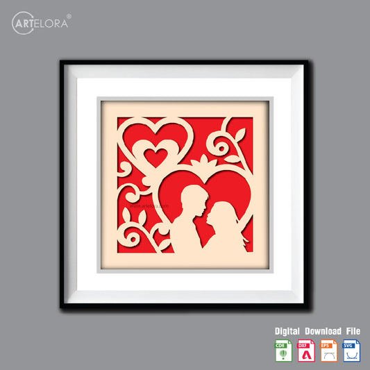 Premium Art Love couple  (15x15)