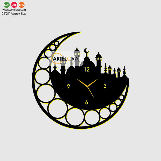 Wall Clock Arabic Calligraphy (Islamic Wall Clock)