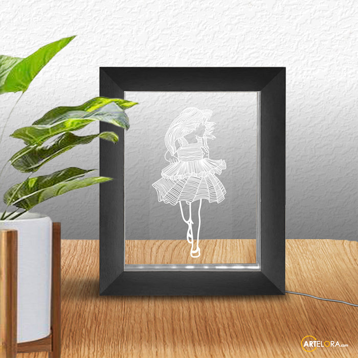 Laser Engraving Dancing Girl