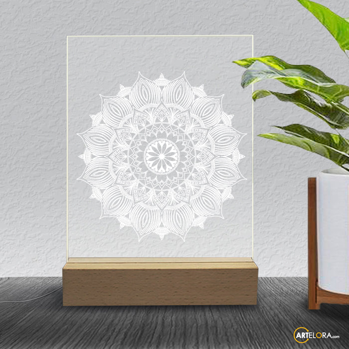 Laser Engraving 3D Mandala