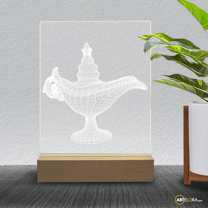 Laser Engraving 3D Aladdin Chirag