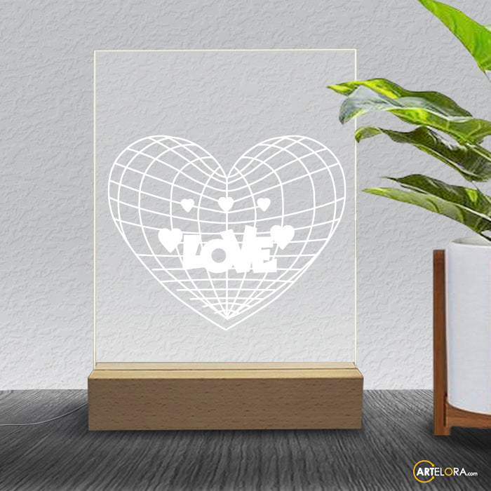 Laser Engraving 3D Love Heart